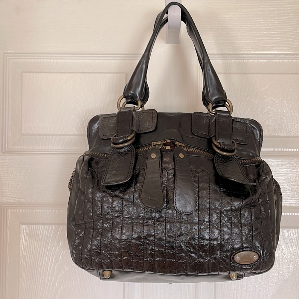 Chloe Black Quilted Leather Tote
